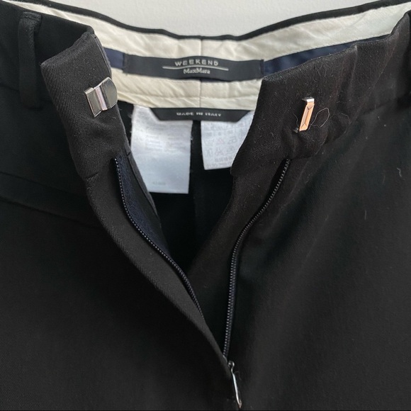 NWOT Max Mara Weekend High Waist Straight Leg Pant Black Size S - Picture 8 of 11